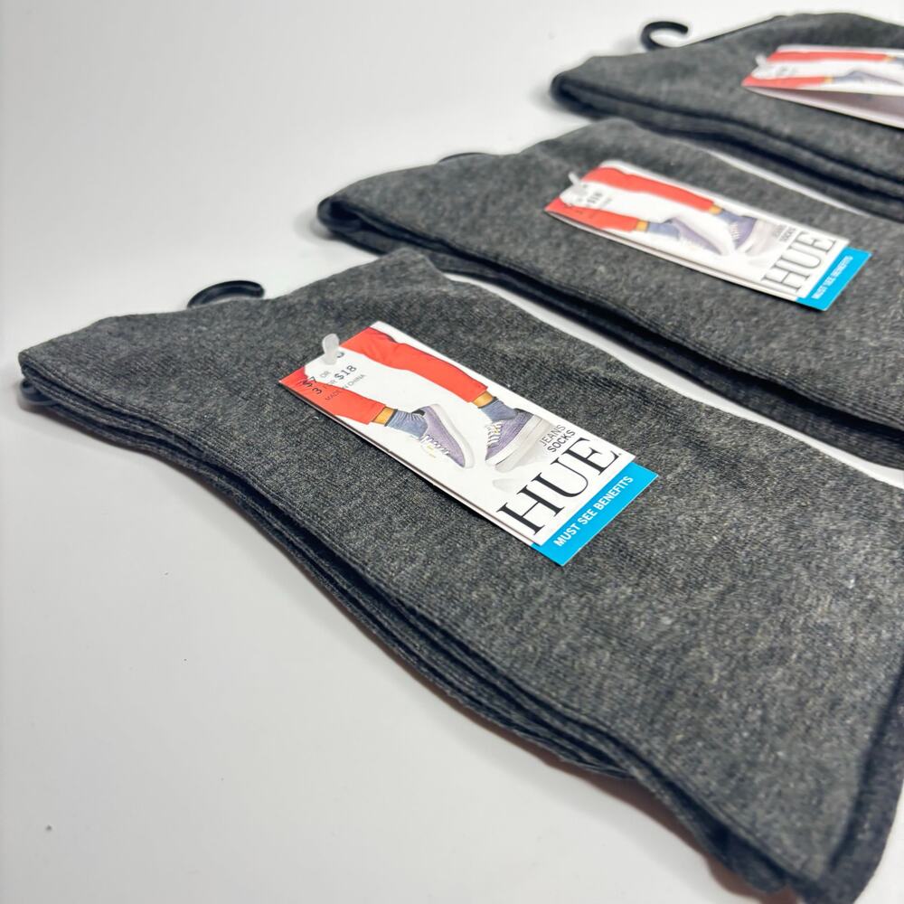HUE Jean Socks Crew (3-Pack) in Graphite Heather - Picture 4 of 5